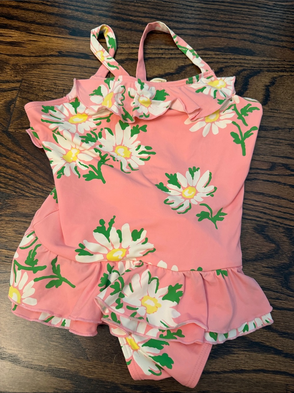 The Beaufort Bonnet Company Pink Floral Ruffle One-Piece Swimsuit
